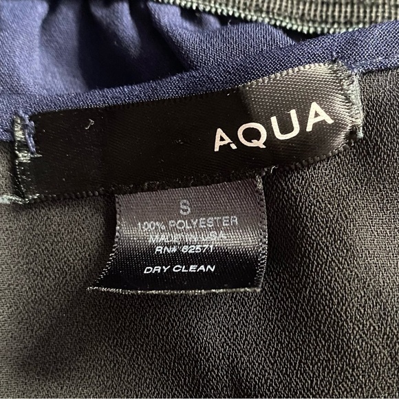 AQUA Black & Blue Dress Size S - Picture 4 of 7